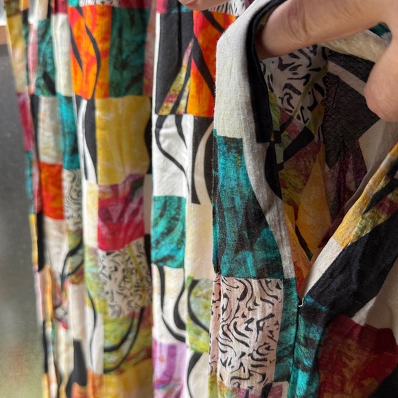 Let Me Be Quilted Patchwork Maxi Dress Anthropologie Sz L New With Tags Pockets! - Picture 12 of 16